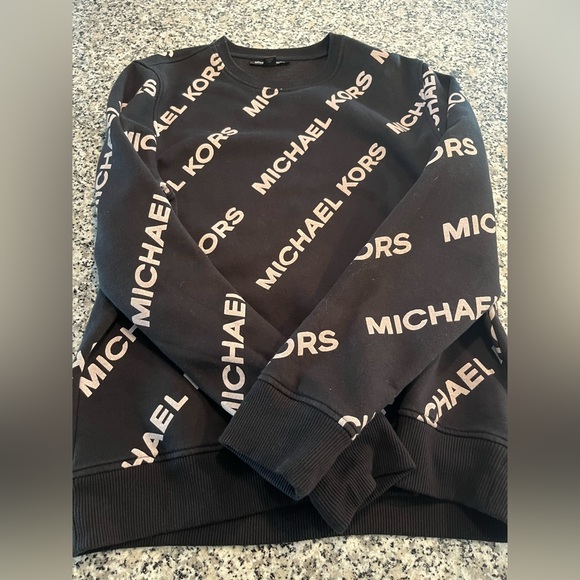 Micheal Kors Black Monogram Allover print Sweater!! Great Condition!! - Picture 2 of 4